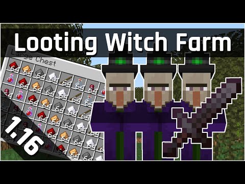Looting Witch Farm Tutorial | Minecraft 1.16/1.17 (Java Edition)