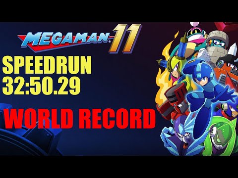 Mega Man 11, Speedrun in 32:50! [FORMER WORLD RECORD] Normal mode, any%, no OoB!