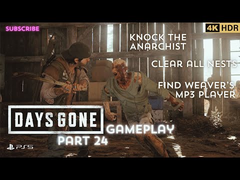 DAYS GONE Walkthrough Gameplay Part 24 | Knock The Anarchist off his Bike | PS5 4K - No Commentary
