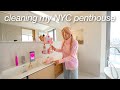 cleaning my NYC penthouse in less than 2 HOURS... *satisfying* | NEW YORK CITY FASHION WEEK ep.1