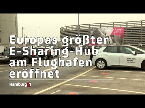 Europas größter E-Sharing-Hub am Flughafen eröffnet