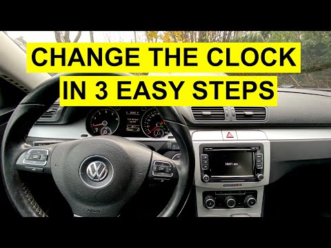 How To Set Clock /Time on VW Passat 2008 & Up - 3 Easy Steps