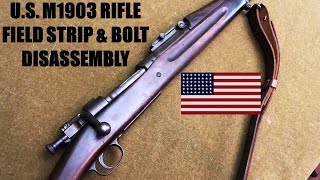 M1903 Springfield Rifle Field Strip and Bolt Disassembly.