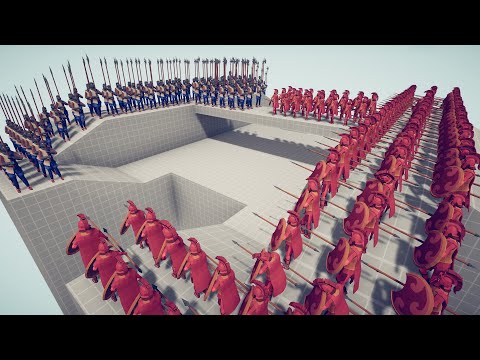 50x SPARTANS vs 50x MELEE UNITS | Totally Accurate Battle Simulator TABS