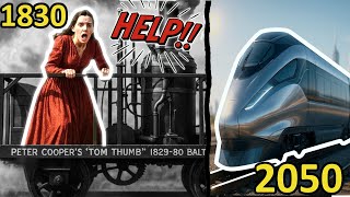 🚂 The Shocking Evolution of US Trains. From Steam to Future Hyperloop. Train transformation