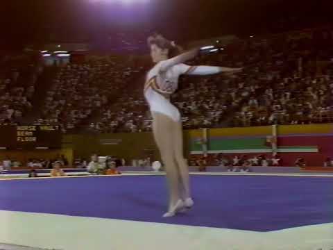 Ecaterina Szabo 🇷🇴 FX TC 10.000 1984 Olympic Games