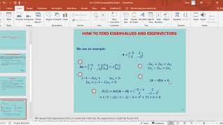 Lec 18 Finding the Principal Axes Eigenvalue Equations