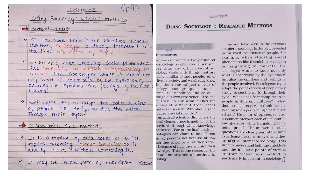 NCERT Notes for Class 11 Sociology Chapter 5 Doing Sociology: Research Methods