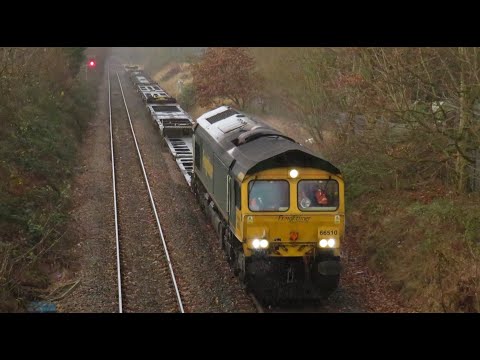 Freightliner Class 66 No. 66510 on 6M25 Leeds Balm Rd - Crewe B.H on 08.12.19 - HD