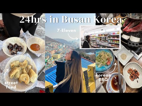 Primeiras 24 horas em Busan, Coreia! 🇰🇷 7-Eleven, comida de rua, K-BBQ | TRAVEL VLOG @TheresaTrends