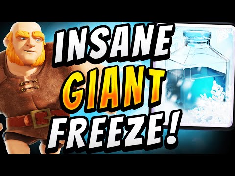 NO ONE EXPECTS THIS! CRAZY GIANT FREEZE DECK  — Clash Royale