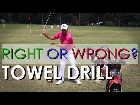 Golf Towel Drill, Should the Right Arm Fold or Float During Backswing