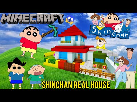 Shinchan Masao Himawari Kazama Harry Made a Real Shinchan House in Minecraft Survival | GREEN GAMING