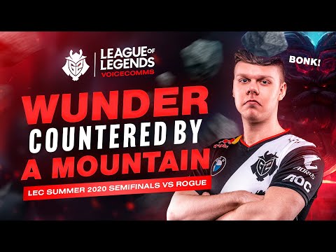 Wunder Countered by a Mountain | LEC Summer 2020 Playoffs G2 vs Rogue Voicecomms