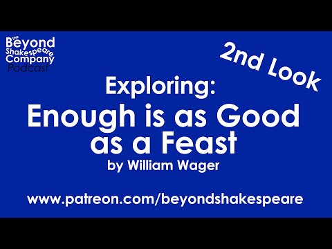 Enough Is as Good as a Feast (Beyond Shakespeare, webcam, 2024)