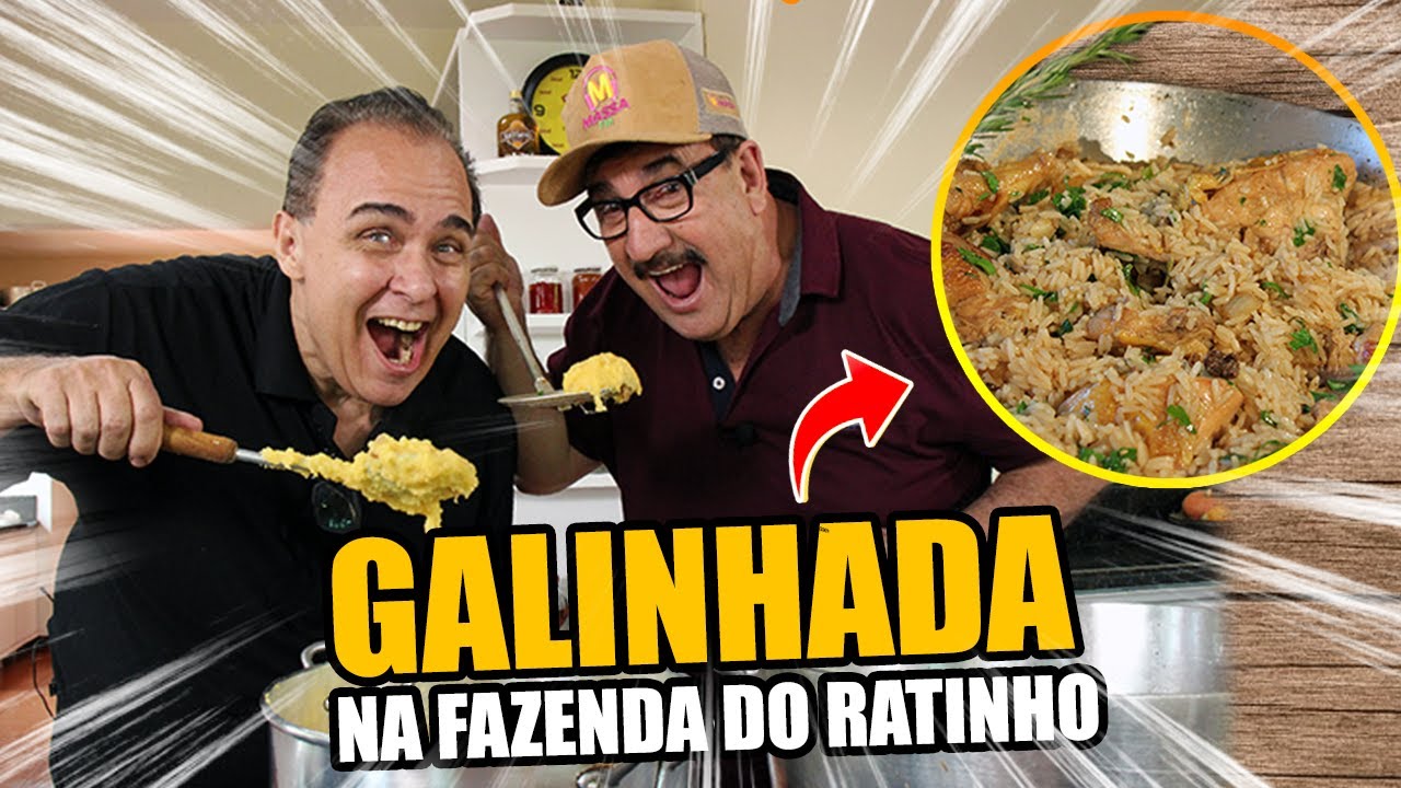 Galinhada com Angú na Fazenda do Ratinho - Chef Taico