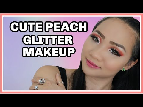 PEACH GLITTER MAKEUP| MaiMoments