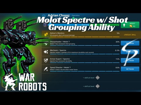 War Robots - Spectre 4x Mk1/12 Molots with Pilot Shot Grouping Ability (no commentary)
