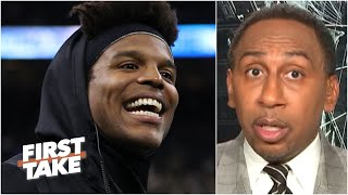 Stephen A. reacts to a radio host telling Cam Newton not to showboat with the Patriots | First Take