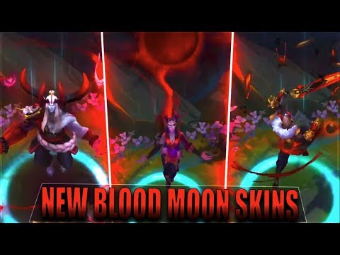 4 NEW BLOOD MOON SKINS - Sivir Pyke Aatrox + Prestige - League of Legends