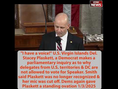 'I have a voice!' Dems gave US Virgin Islands Del. Democrat Stacey Plaskett standing ovation