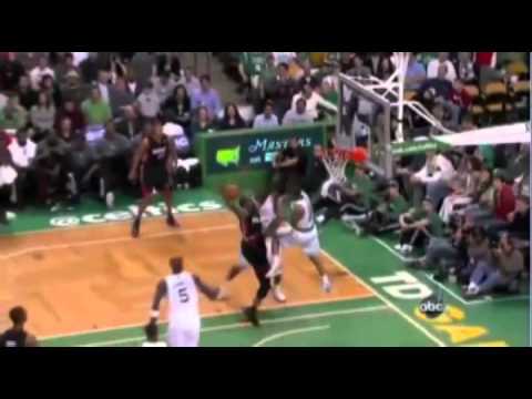 Avery Bradley Insanely Blocks Dwayne Wade Lay Up (DAMNI!!)