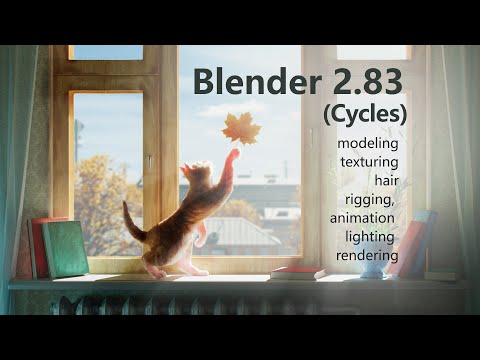 Cat on the windowsill | Blender 2.83
