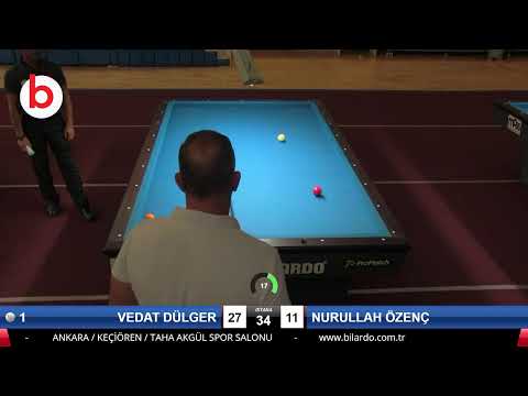 VEDAT DÜLGER & NURULLAH ÖZENÇ Bilardo Maçı - 2019 TÜRKİYE KUPASI 2.ETAP ERKEKLER-3.ÖN ELEME