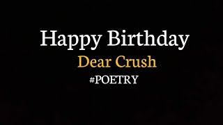 Dear Crush Happy Birthday - Love Poetry In Hindi  