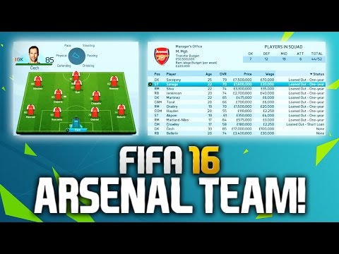 FIFA 16: ARSENAL'S FULL TEAM IN CAREER MODE!