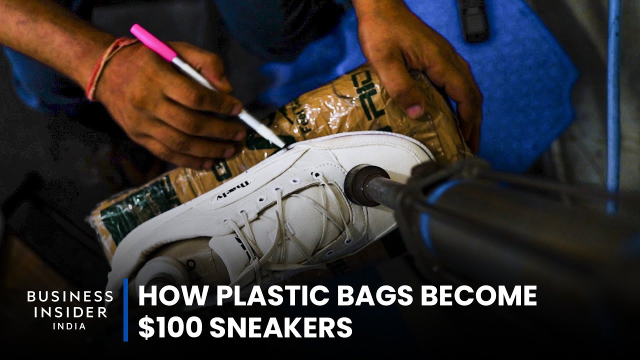 What recycled materials are used to make shoes?