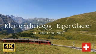 Panoramic Views while Hiking in Switzerland - Kleine Scheidegg to Eiger Glacier Station in 4k