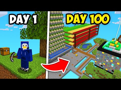I Survived 100 Days in Minecraft Skyblock