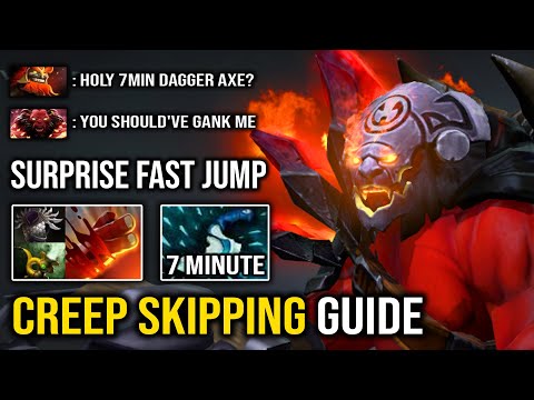 CREEP SKIPPING AXE 7Min Blink Dagger Insane Fast Surprise Jump 7.27 Most OP Offlaner & 21Min GG DotA