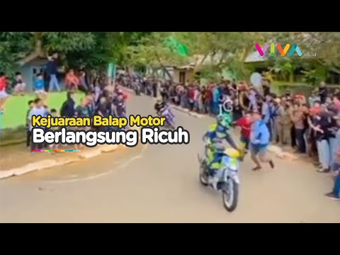 Detik-detik Pembalap Dikeroyok Penonton di Kejuaraan Balap Motor