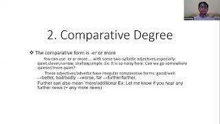Part 1  Degrees of Comparison: Positive and Comparative Degree