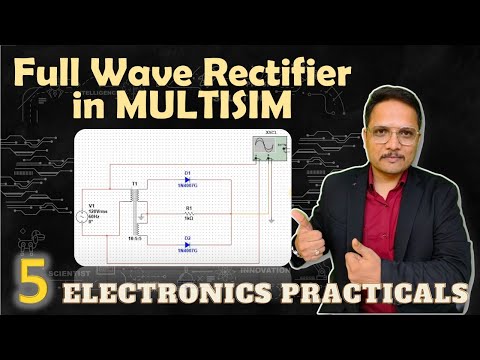 Full wave Rectifier with and without filter in Multisim Mutisim BasicElectronics