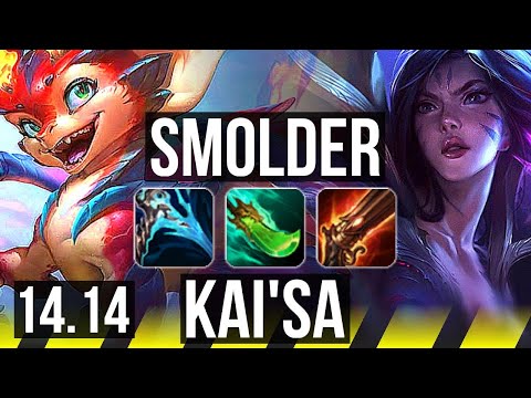 SMOLDER & Tahm Kench vs KAI'SA & Nautilus (ADC) | Penta, Legendary, 17/4/7 | NA Master | 14.14
