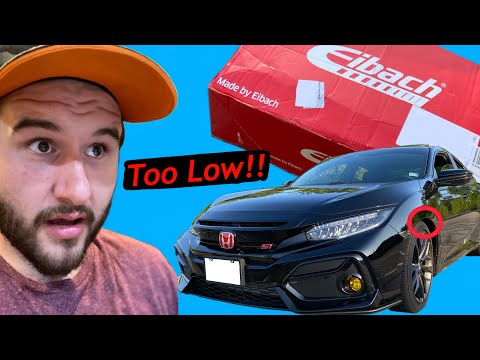 Lowering the Civic!!! Eibach Pro Kit | 2020 Civic Si Build