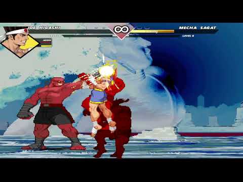 Joe & Adon vs Mecha Sagat | Crush Machine !! | Great Fight! | Street Fighter