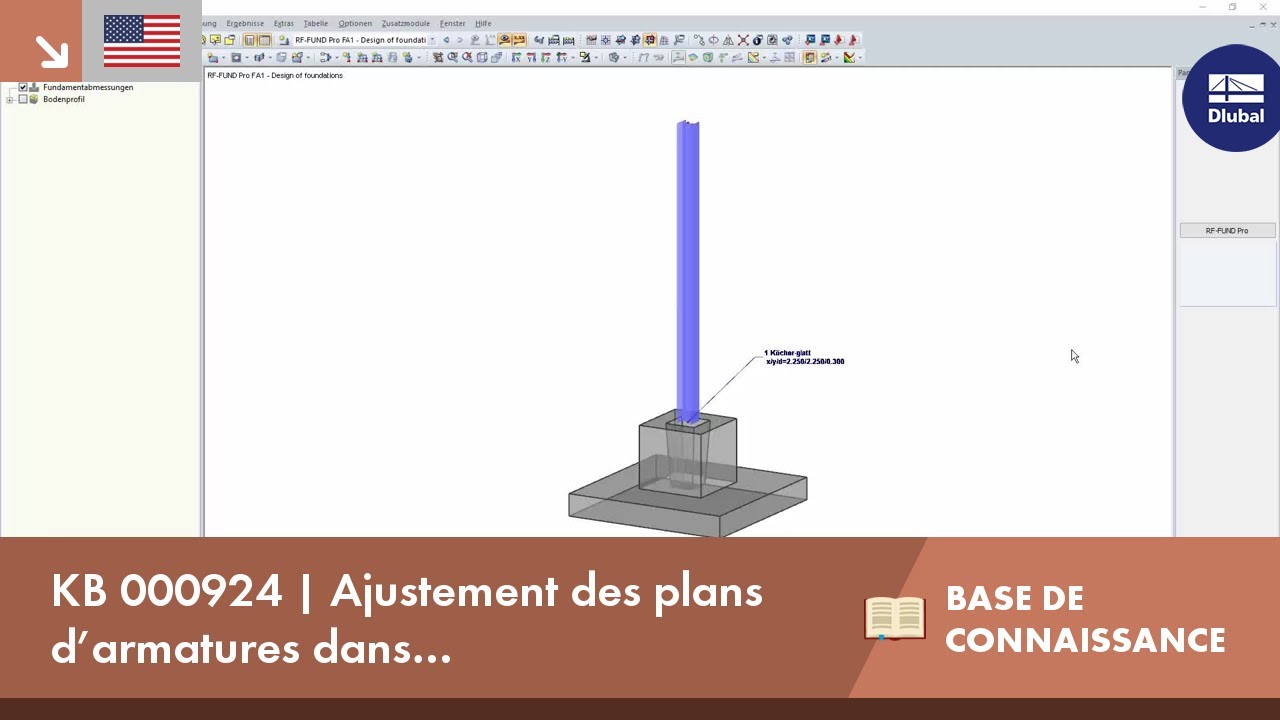 KB 000924 | Ajustement des plans d’armatures dans RF-/FOUNDATION Pro