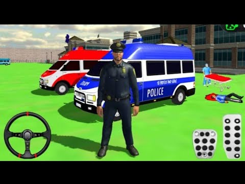 Policeman Ambulance Van Driving - 911 Emergency Rescue Driving Simulator - Android Gameplay