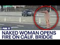 CHP Naked Woman Arrested After Opening Fire On California Bridge