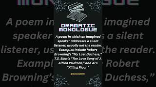 Dramatic monologue in English Literature #dramaticmonologue