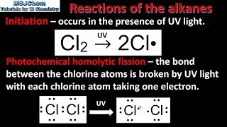 10.2 Free radical substitution reactions of the alkanes (SL)