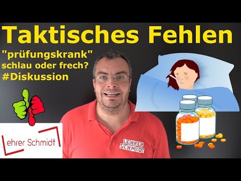 Tactical absence - "exam sickness" - absence from exams | Lehrerschmidt