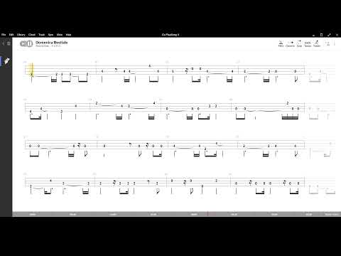 Domenica bestiale ( Fabio Concato ) ,Tablatura e base Senza Basso - Backing bass track-NO BASS
