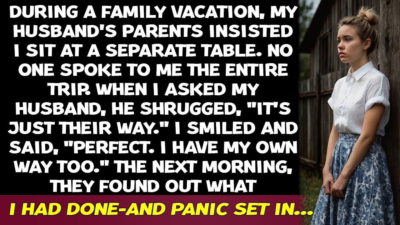During A Family Vacation, My Husband’s Parents Insisted I Sit At A Separate Table.. | Family Stories