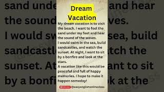 How to Talk About Your Dream Vacation in English 🌴 | Practice Speaking and Listening #vacation