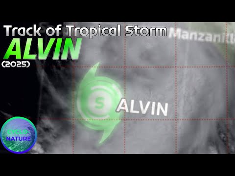 Track of Tropical Storm Alvin (2025)